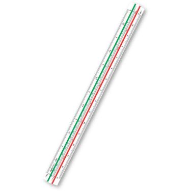 Imagem de Escalímetro Triangular 30cm com 6 Escalas - Leonora