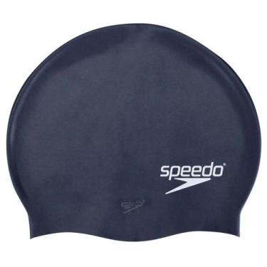 Imagem de Touca Speedo Natação Lisa, Marinho, Único