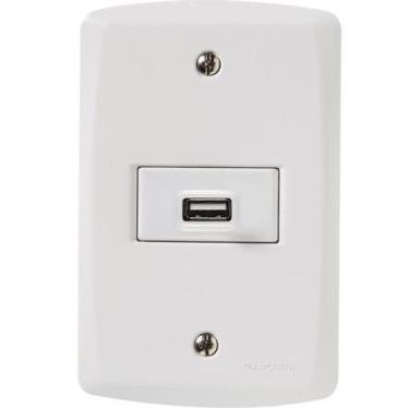 Imagem de Tomada usb 1,5a bivolt lux 57145026 tramontina