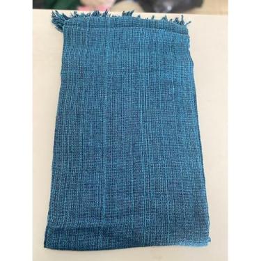 Imagem de Manta Para Sofá de Cama Solteiro 210x120 cm – Protetora e Decorativa em Algodão Toque de Luxo e Sofisticação (Azul mesclado)