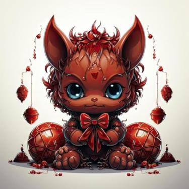 Imagem de Adesivo de Parede Estilo Anime Kawaii Monstros Fofinhos para Crianças e Quartos Infantins 40x40cm