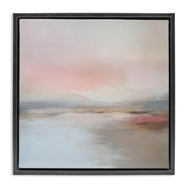 Imagem de Stupell Industries Muted Landscape Distant Horizon Black Framed Floater Canvas Wall Art, design by Petal Prints Design, 25 x 25