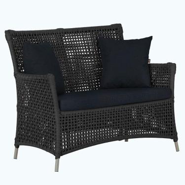 Imagem de 1 Sofá área Externa Igapó Alumínio Fendi Corda Náutica E12 Preto