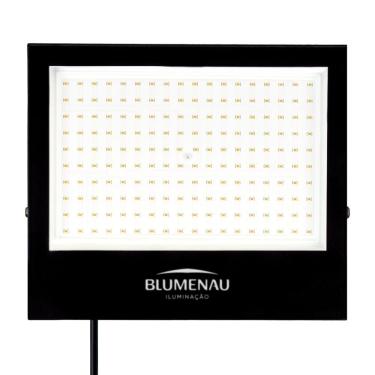 Imagem de Refletor Blumenau De Led Slim 150w Preto Bivolt 6500k Frio