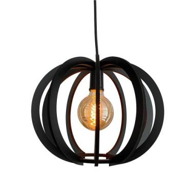 Imagem de Luminária Pendente Madeira Exclusivo Redondo New York Dia - Caroá, Biv