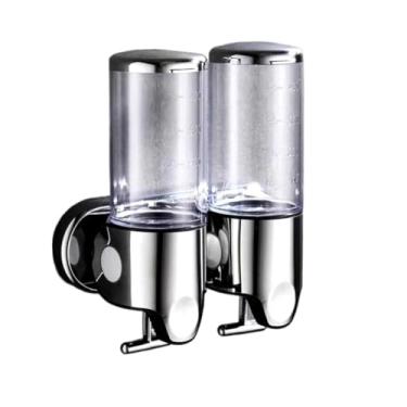 Imagem de Dispenser Manual Sabonete Líquido Shampoo Suporte Parede Banheiro Cozinha Detergente Prático dispenser sabonete liquido(2 unidades)