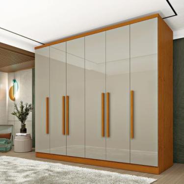 Imagem de Guarda Roupa Casal 6 Portas 4 Gavetas 239cm Veneza - Tcil Móveis