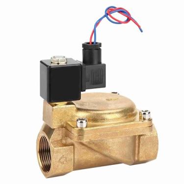 Imagem de G1 1/4 N/C Válvula solenóide elétrica de latão normalmente fechada Válvula solenóide de diafragma de 2 vias de alta pressão 1,6 MPa para de controle de gás de ar de água para uso (DC12V)