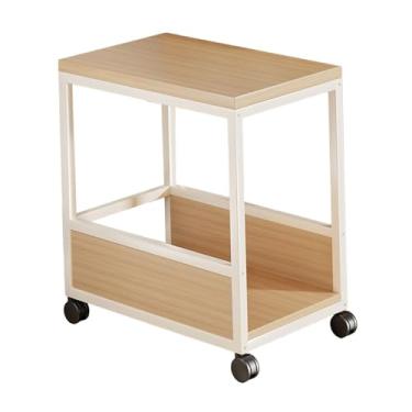 Imagem de BaotyJie Suporte de chão para PC, suporte móvel multifuncional para computador, ideal para jogos, uso doméstico e no escritório, de madeira para CPU e gabinete, White Frame M