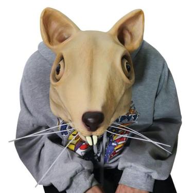 Imagem de Máscara de cosplay, capacete Mouse Rats Latex para festas à fantasia -