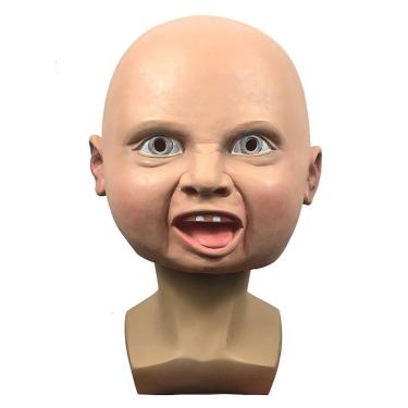 Imagem de Máscara facial completa com capacete Latex Smile Child Comedy Cosplay