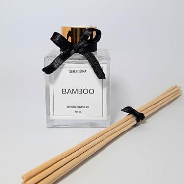 Imagem de Difusor de Ambiente com Varetas de Madeira 100ml - Frasco de Vidro com Essência Premium - Bamboo