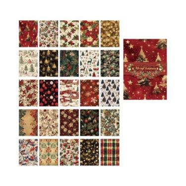 Imagem de Papel De Scrapbook Vintage Para Árvore De Natal, 50 Folhas, Tamanho Gr