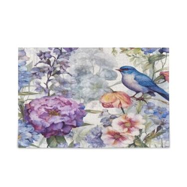 Imagem de WELLDAY Quebra-cabeça flores e pássaros 500 peças grande jogo de arte para adultos adolescentes