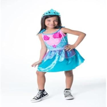 Imagem de Kit Infantil Fantasia Sereia - GG