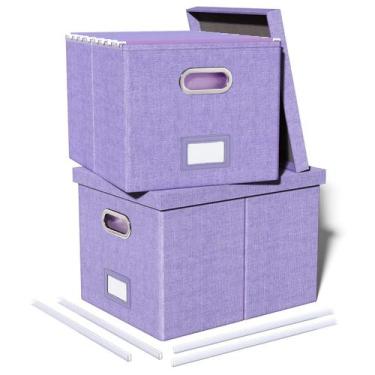 Imagem de Organizador de armazenamento de arquivos Oterri, pacote com 2 lavandas
