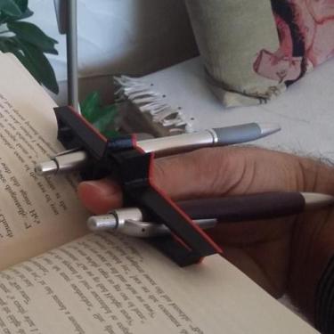 Imagem de Apoio Suporte Anel Trava MORCEGO Separador de pagina Livro Leitura Bib