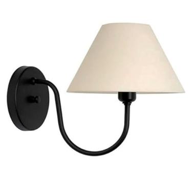 Imagem de Candeeiro de parede elegante - Iluminação contemporânea para quartos, salas de estar, halls de entrada e corredores, com um design requintado e uma iluminação elegante. (preta cupula branca)