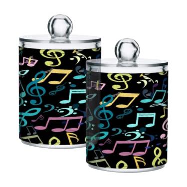 Imagem de Qilmy Qtip Suporte de 400 ml, frasco de armazenamento de boticário de plástico transparente com tampa, dispensador de recipiente de banheiro para bola de algodão, cotonete, fio dental, pacote com 2