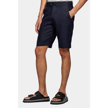 Imagem de Bermuda Alfaiataria Linho Marinho-Masculino