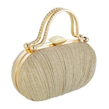 Imagem de jessie Bolsas e bolsas noturnas, bolsas femininas para noite com strass, coquetel, formatura, formal, clutch para mulheres e casamentos, Dourado, One Size