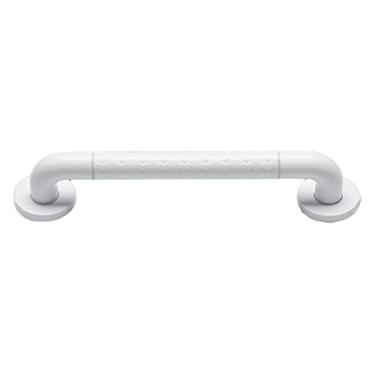 Imagem de Alça antiderrapante para chuveiro, barra de apoio de banheiro de aço inoxidável, suporte de trilho de mão de segurança, alça de banho para idosos com lesão de deficientes, branca, 40 cm