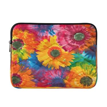 Imagem de Bolsa masculina tie dye floral para laptop de 13 a 13,3 polegadas, capas de computador médias para laptops
