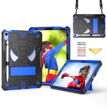 Imagem de UUcovers Capa para iPad (A16) 11ª geração 11 polegadas 2025/iPad 10ª geração 10 polegadas 2022 com suporte para lápis/suporte/alça de ombro, capa com suporte resistente à prova de choque para crianças