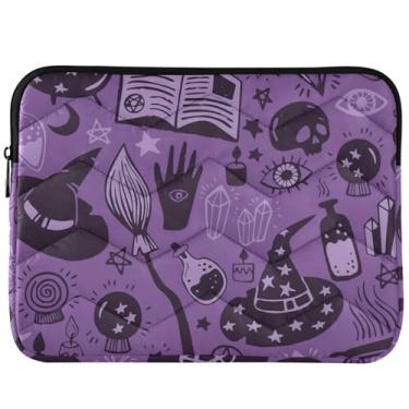 Imagem de Capa fofa roxa para laptop de Halloween, universal, 13 a 14 polegadas, acessórios de computador para MacBook Pro 14