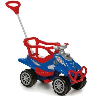 Imagem de Quadriciclo Passeio e Pedal Calesita Cross Turbo Azul 2 em 1