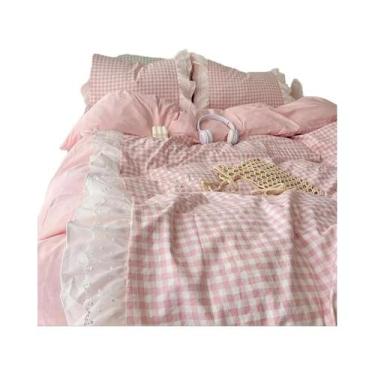 Imagem de Conjunto De Capa De Edredom Em Camadas Duplas Estilo Princesa Com Rend