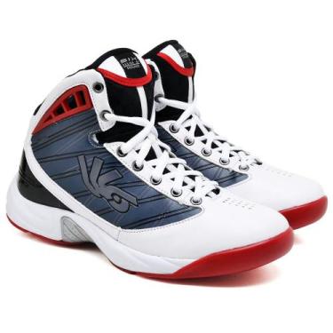 Imagem de Tênis Get Up Basquete Masculino Cadarço Cano Alto Esporte, 46, Branco,