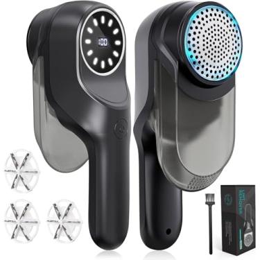 Imagem de Barbeador de tecido, removedor de fiapos, barbeador de fiapos com 2 velocidades, 3 lâminas substituíveis, barbeador de suéter, barbeador de roupas, removedor de bolinhas de tecido, barbeador de tecido