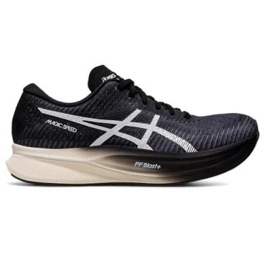 Imagem de ASICS Tênis de corrida feminino Magic Speed 2, Cinza/Branco, 35