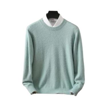 Imagem de Suéter Masculino De Tamanho Grande 100% Puro Cashmere De Mink, Pulôver