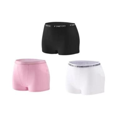 Imagem de Calcinhas Esportivas Femininas De Algodão Sem Costura 3 Peças Cores Só