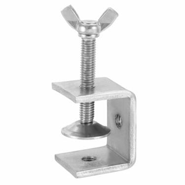 Imagem de HARFINGTON Grampos C de aço inoxidável 304 de 35 mm quadrado mini braçadeira de tigre ajustável clipe em U de metal resistente com parafusos de borboleta para montagem de soldagem de madeira, prata