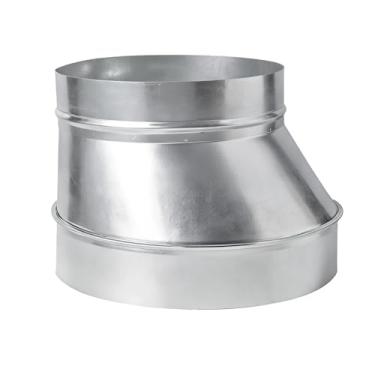 Imagem de ZOWZEA Redutor e aumentador de dutos excêntricos de 25,4 a 20,3 cm, adaptador de duto de ar deslocado galvanizado, conector de tubo de metal redondo para exaustor de cozinha, ventilador de banheiro e