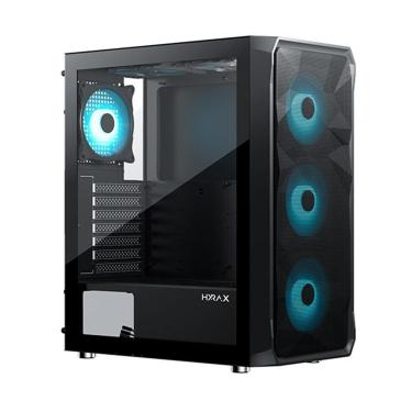 Imagem de Gabinete Gamer Hyrax Tower HGB230, Mid Tower, ATX Preto - HGB230B-Unissex