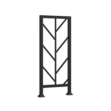 Imagem de Conjunto de corrimão de escada de ferro balaústres de metal para decoração de deck de varanda de sótão interno e externo, 5 estilos (estilo preto 4)