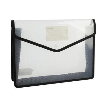 Imagem de Pasta De Arquivo A4 Transparente E Impermeável Com Botão De Pressão, B