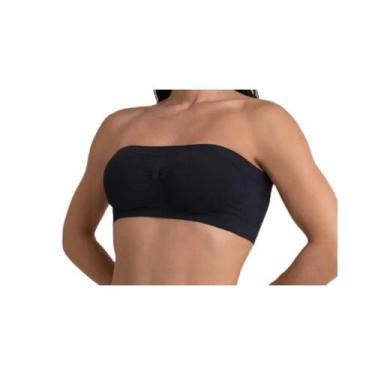 Imagem de Top Sutia Faixa Bustier Loba Sem Costura Lupo, Preto, M - 40 a 42