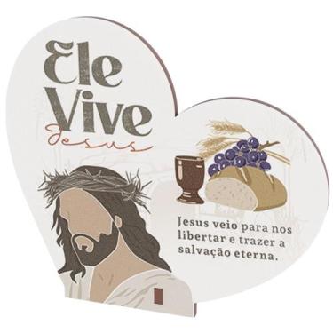 Imagem de Lembrancinha Coração Mdf _ Tema Páscoa - SupriMarketing, Modelo 3, 50 