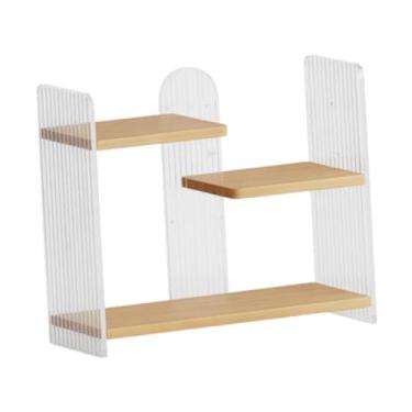 Imagem de Generic Suporte para canecas de mesa, organizador multifuncional e prático em acrílico para, ideal para organizar suas canecas e otimizar o espaço, Ondulação Da Cor Da Madeira