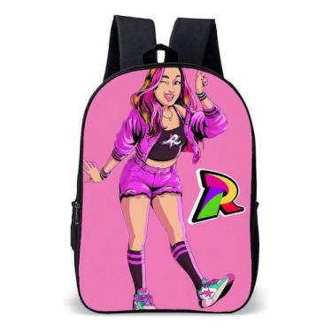 Imagem de Mochila Infantil Escolar Simples Tema Rosas Do Tropa Lançamento - Use 