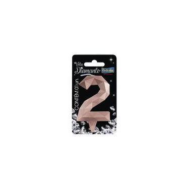 Imagem de Velas Aniversário Decorativas Diamante Várias Cores Lindas - FestColor