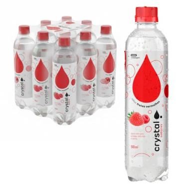 Imagem de Kit 12 Água com Gás Sabor Frutas Vermelhas Crystal 510ml | Água Mineral Gaseificada Saborizada | Refrescante, Sem Açúcar, Zero Calorias