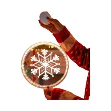 Imagem de Luzes De Natal LED Com Decoração De Papai Noel E Rena Para Portas, Jan