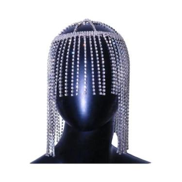 Imagem de Corrente De Cabelo Com Franjas De Cristal Y2K, Tranças Brilhantes, Tia