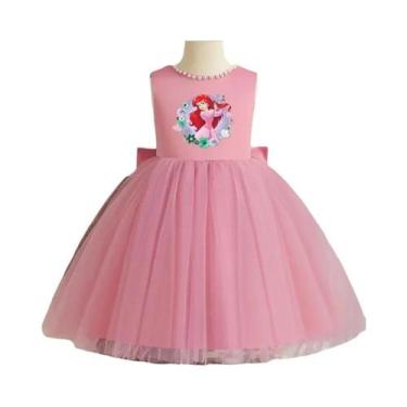 Imagem de Vestido De Tule Com Laço Para Meninas Princesas, Elegante Vestido De D